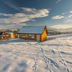 osada witów na zewnątrz zimą